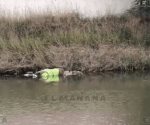 El cuerpo de un masculino en avanzado estado de putrefacción fue encontrado flotando en una calichera del fraccionamiento Terranova en Reynosa