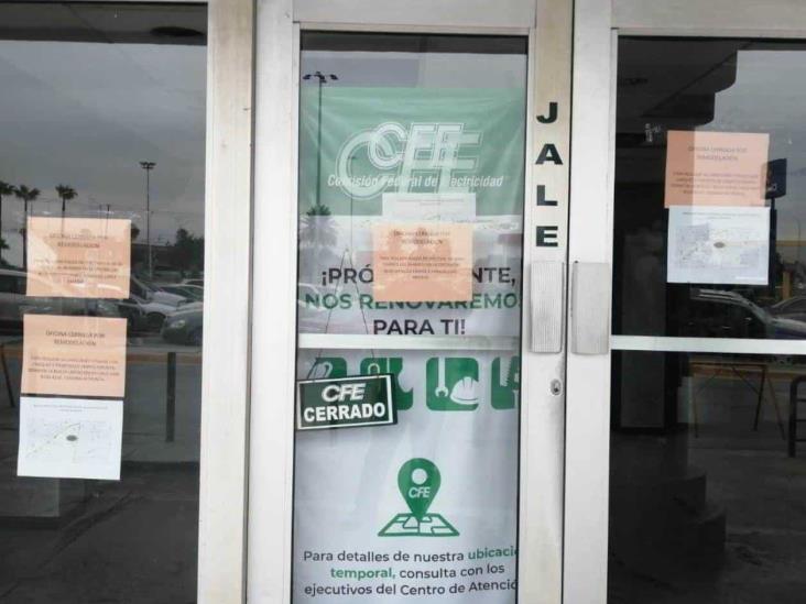 Cierra CFE sucursal Morelos por "remodelación" Cierra CFE sucursal Morelos por "remodelación"